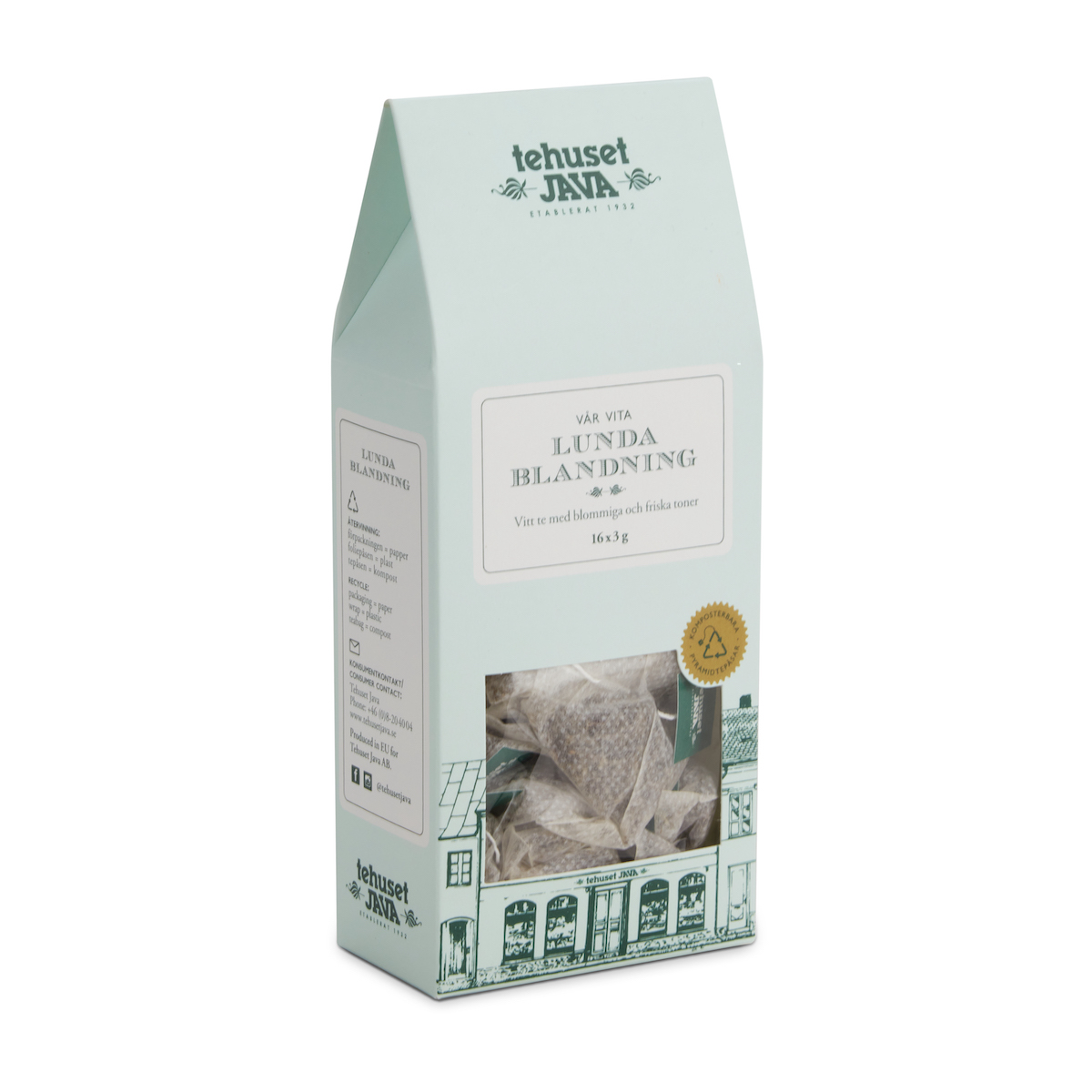 Vit Lundablandning 16 Pack Tepåsar