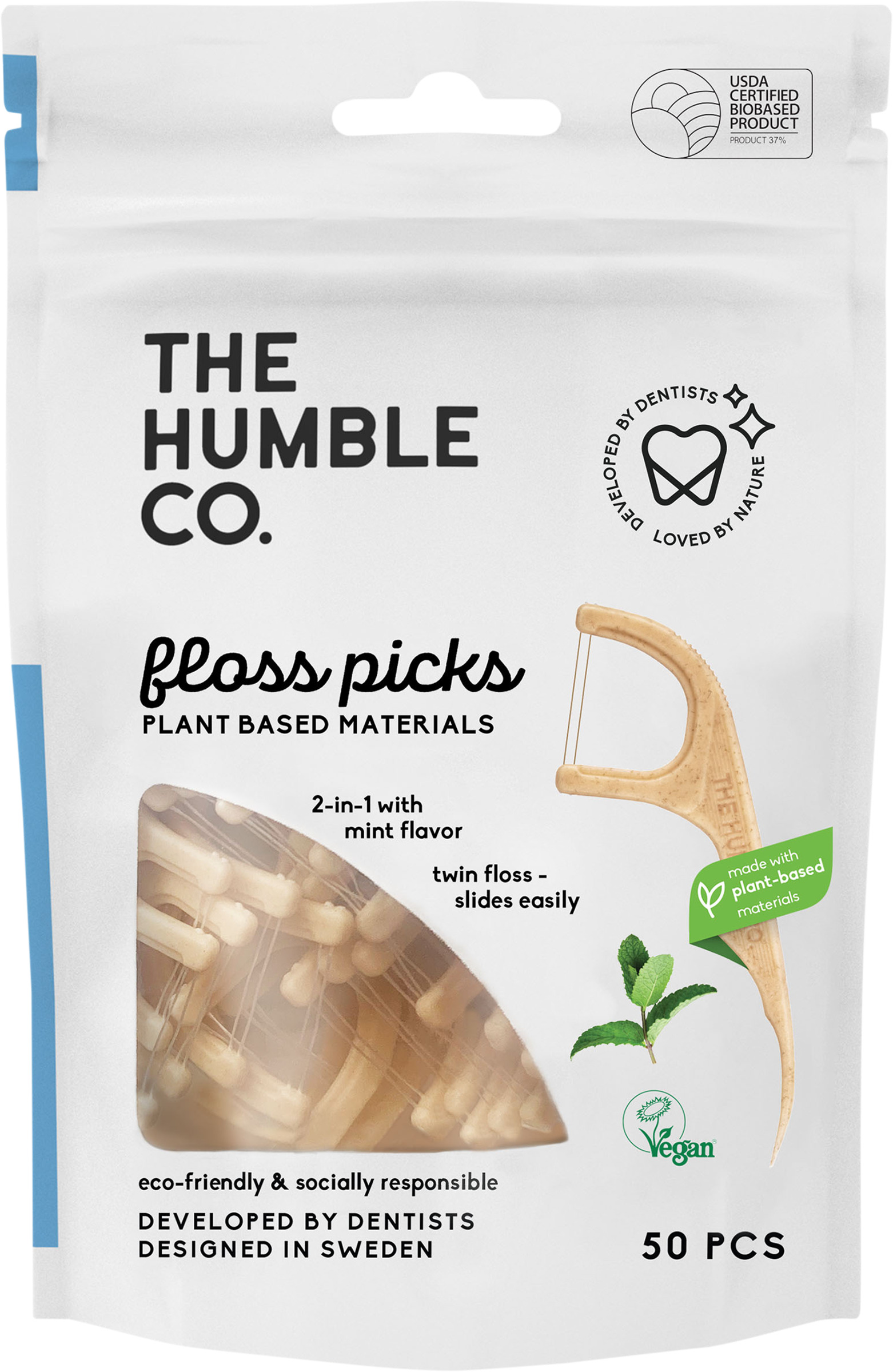 Humble Floss Picks - Mint (50 pack)