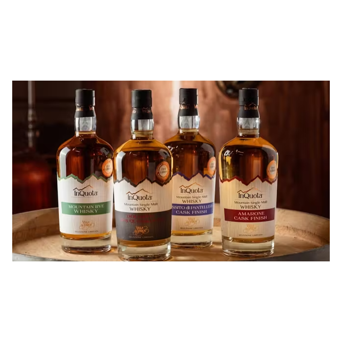 Kit Mountain Whisky (4 flaskor, 1 trädsupport, 6 glas)