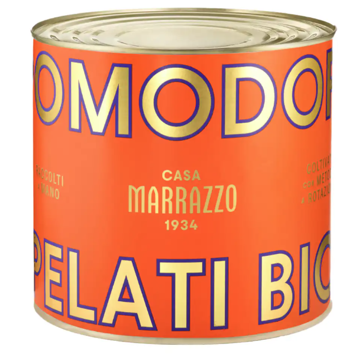 Skalade Tomater/Pelati Bio. Marazzo  6x 2.5kg