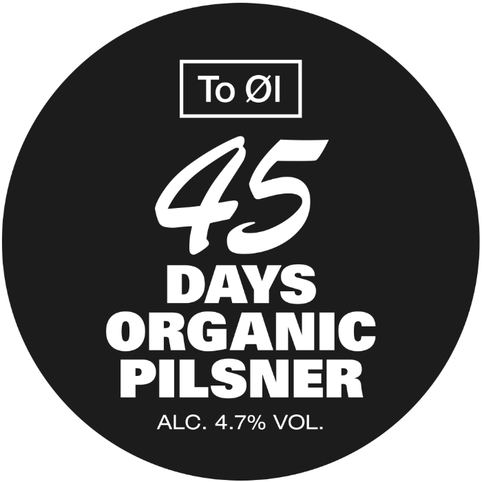 To Øl -45 Days Organic Pilsner 4,7% 30 l KeyKeg EKO