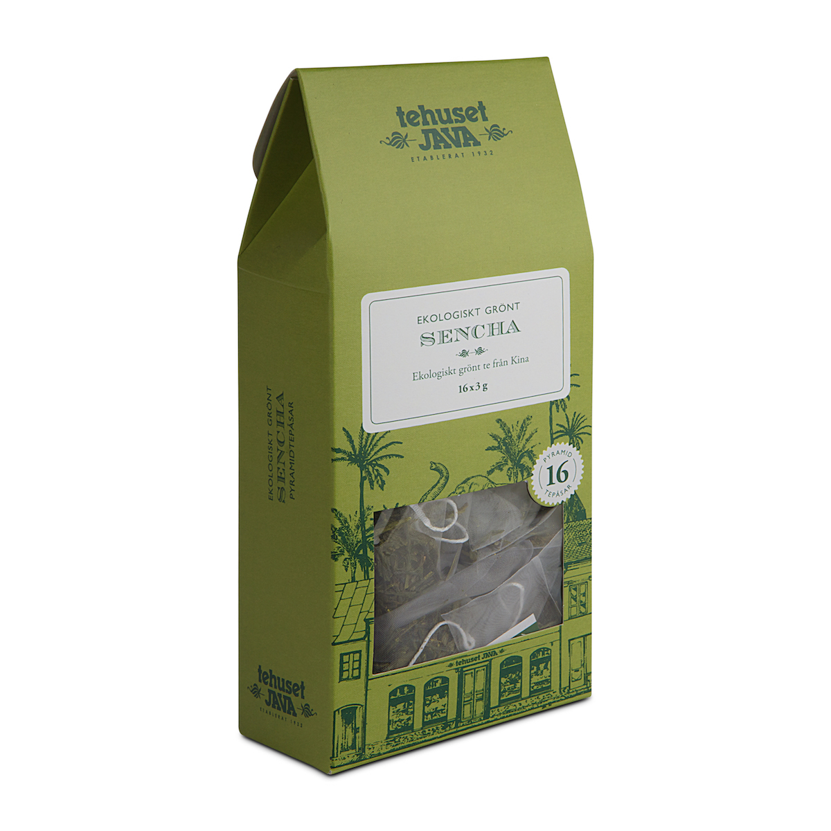 Ekologisk Grön Sencha 16 pack Tepåsar