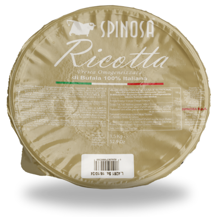Ricotta Buffel - Spinosa - 1,5kg.