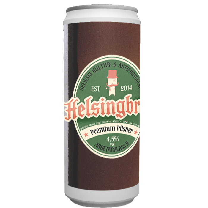 Brewski -Helsingbräu GF 4,5% 33 cl slimburk