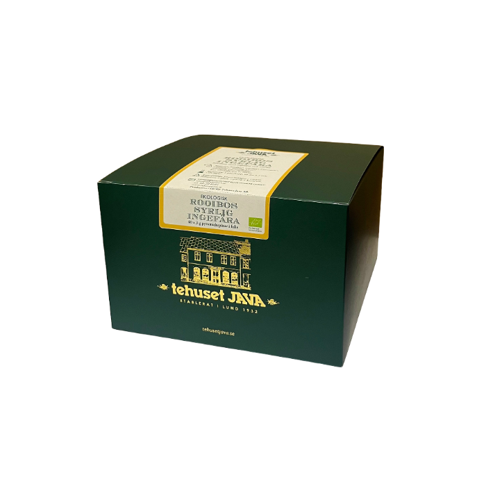 Ekologisk Rooibos Syrlig Ingefära 40-pack tepåsar i folie