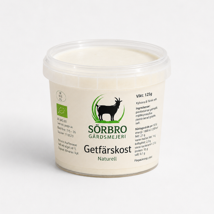 Sörbro 1001 Getfärskost naturell 150 gr, EKO