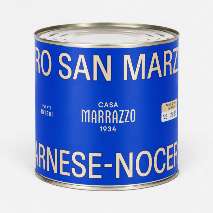 San Marzano Tomater Marrazzo, förpacking om 6 x 2.56 kg/burk. Sv