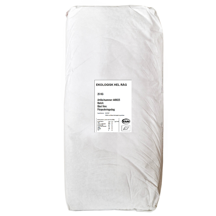 Mjöl Hel Råg EKO (Berte Qvarn - 25kg)
