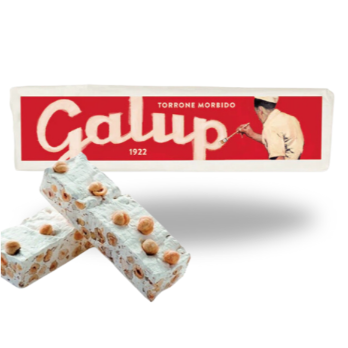 Torrone/Mjuk nougat 250 g bar, 10st/krt Galup TOR02