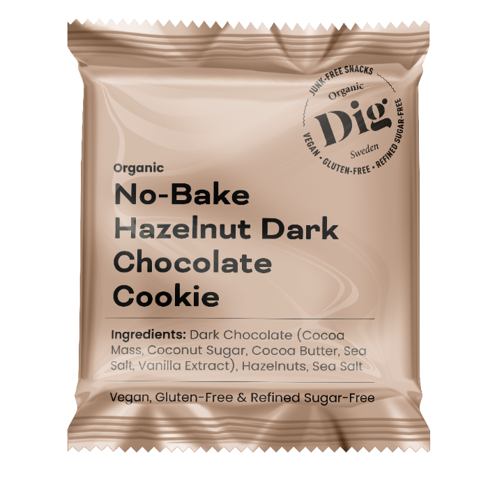 No-Bake Hazelnut Dark Chocolate Cookie 30g