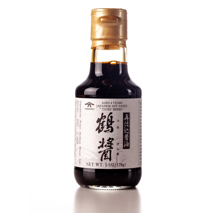 Sojasås - Tsurubishio - Yamaroku Soy- Flaska 145 ml - Soja av absolut högsta kvalité lagrad 4 år på cederträfat.