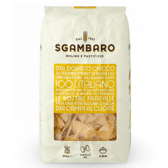 Farfalle Linea Gialla Marco Aurelio wheat ( Sgambaro - 0,5 kg x16st/krt)