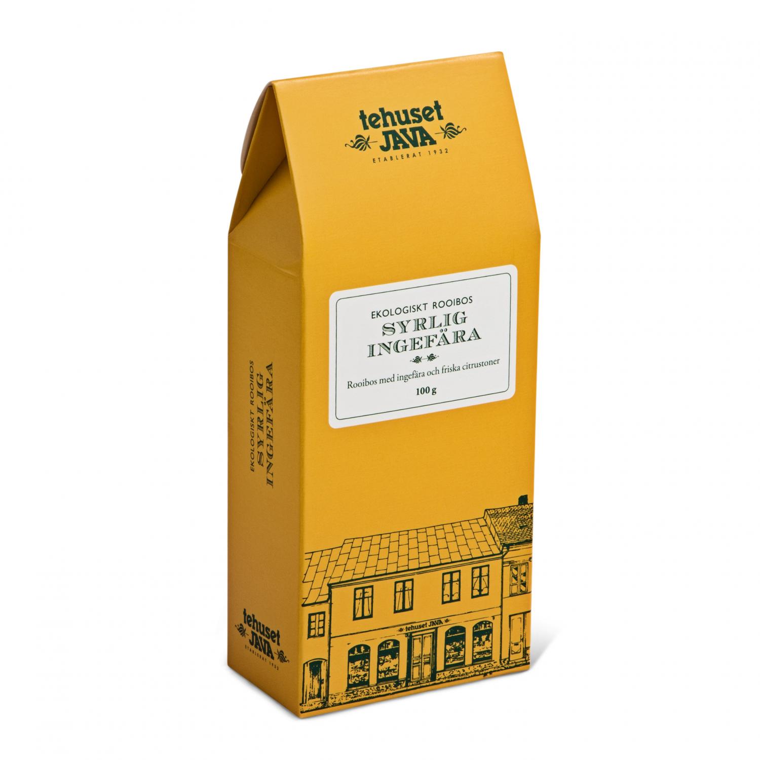 Ekologisk Rooibos Syrlig Ingefära Presentförpackad 100g