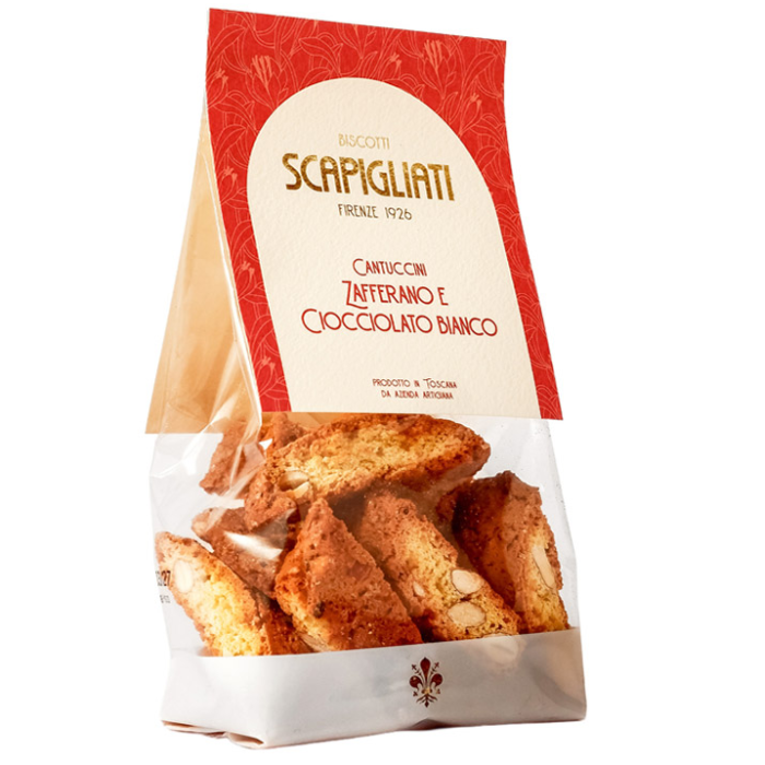 Saffranscantuccini med mandel och vit choklad
