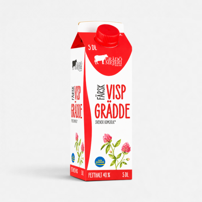 Visp Grädde Grådö, 12x0,5L/krt. Pris per kartong