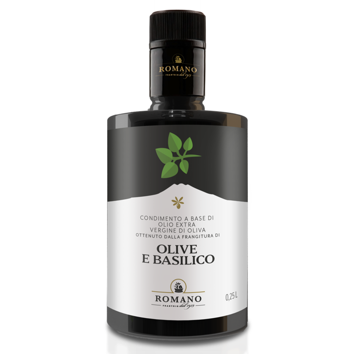 Extra Jungfru Olivolja BASILICO (Romano, 250ml) x6st