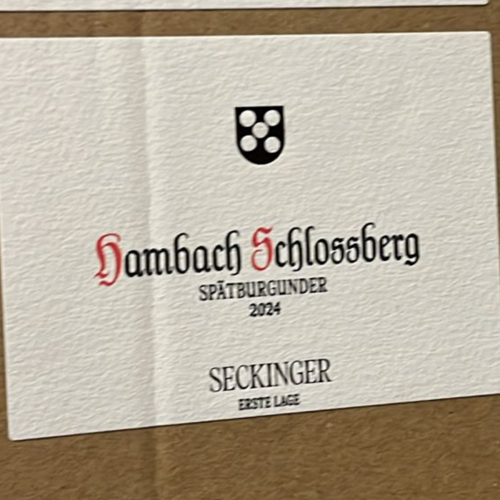 SECKINGER - Hambach Schlossberg Spätburgunder 2024 (Flaska 750 ml)