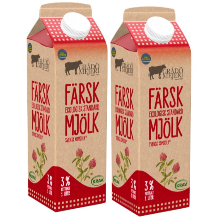 Mjölk EKO (Grådö 1lt) /15liter/krt