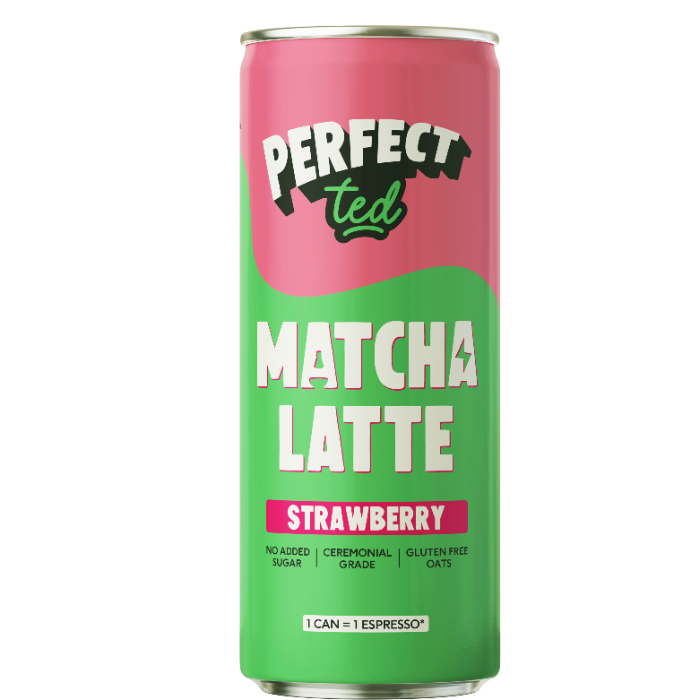 Strawberry oat matcha latte Perfect ted