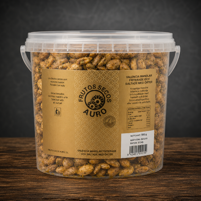 Valenciamandlar med örtmix 2,3kg Frutos Secos