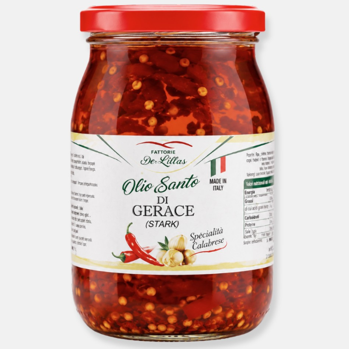Stark chili i olja (De Lillas) - Olio Santo 1000gr