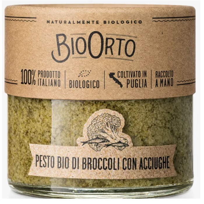 Broccolipesto med anjovis EKO ( Bio orto - 250 gr)