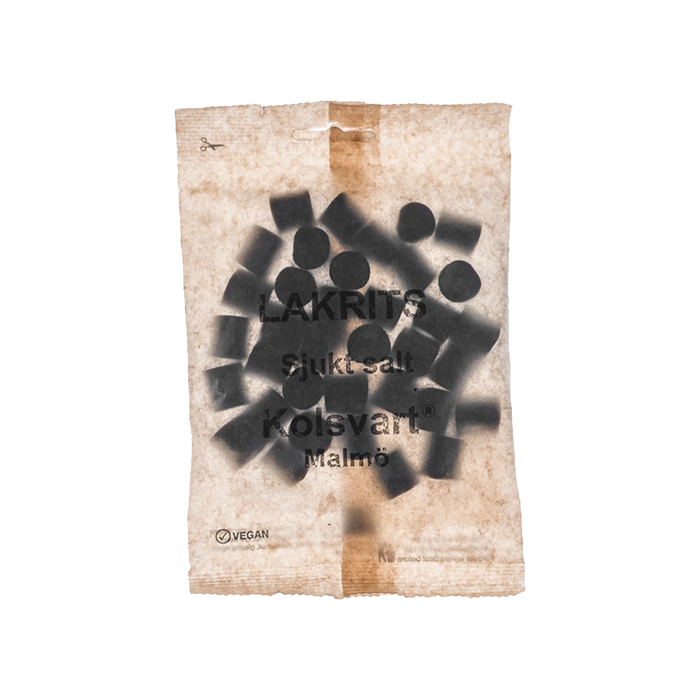 Kolsvart Lakrits Sjukt Salt 120 g