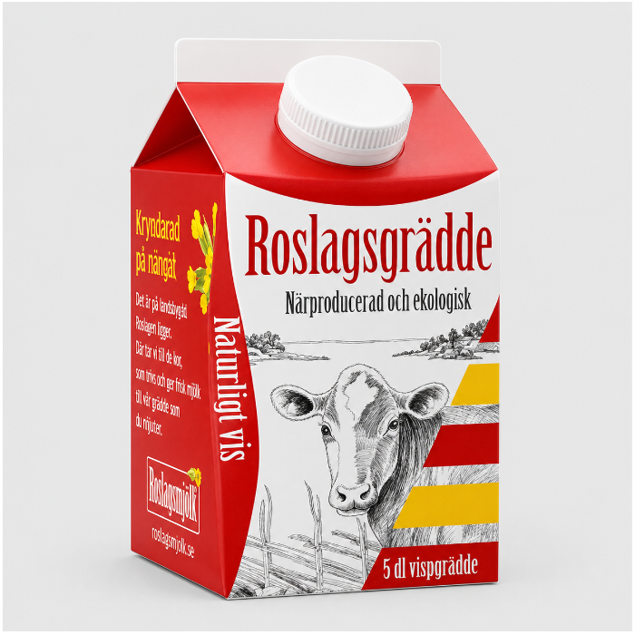 Roslagsmjölk, Grädde Krav, 0,5liter