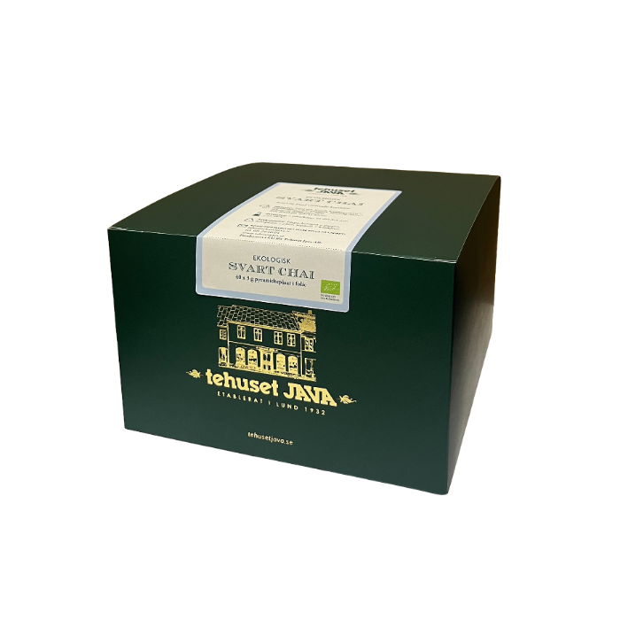 Ekologiskt Svart Chai 40-pack tepåsar i folie
