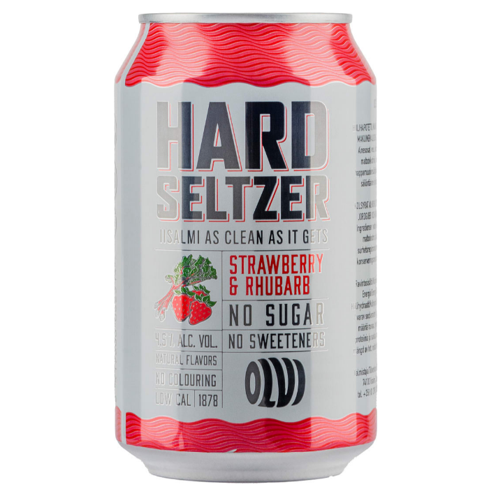 Olvi Hard Seltzer Strawberry Rhubarb 4,5 %