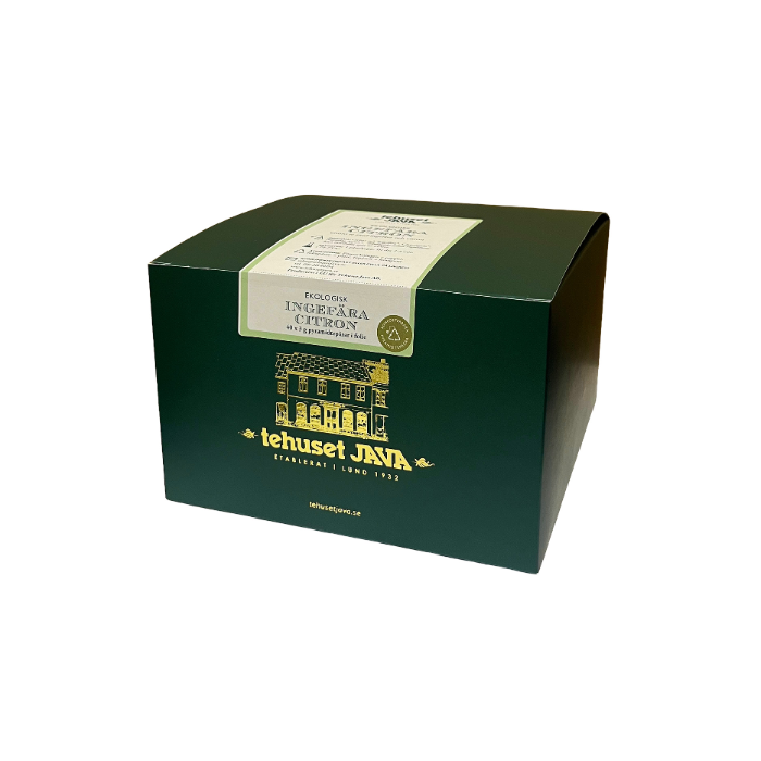 Ekologisk Grön Ingefära Citron 40-pack tepåsar i folie