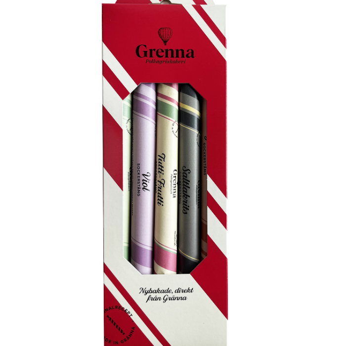 5-pack karamellstänger polkagris