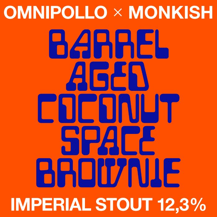 Omnipollo x Monkish, Barrel Aged Coconut Space Brownie Imperial Stout 12.3% (Fat 10L)