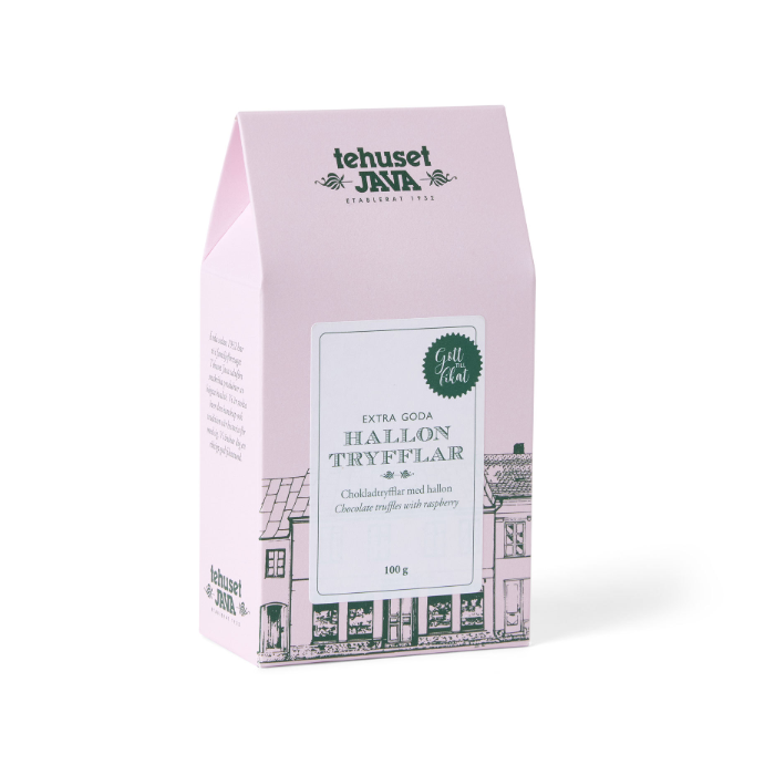 Hallontryfflar 100g