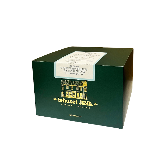 Grön Universitetsblandning 40-pack tepåsar i folie