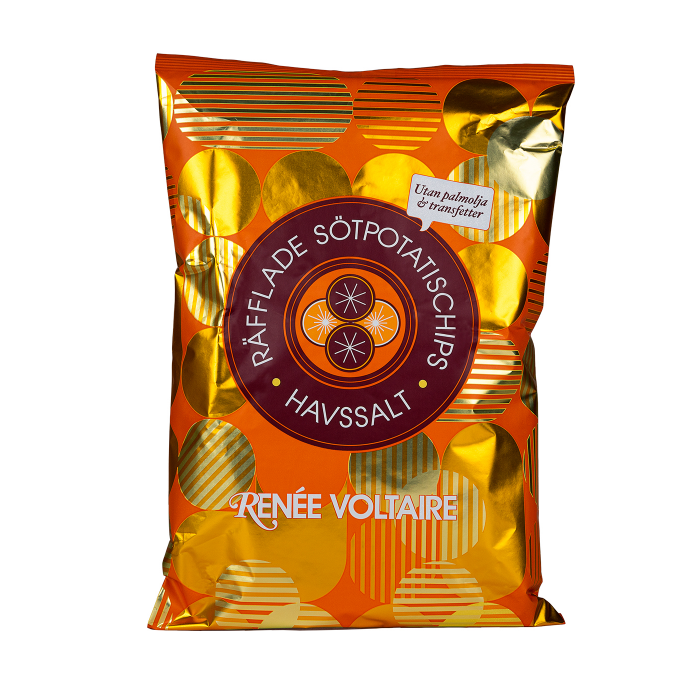 Räfflade Sötpotatischips - Havssalt