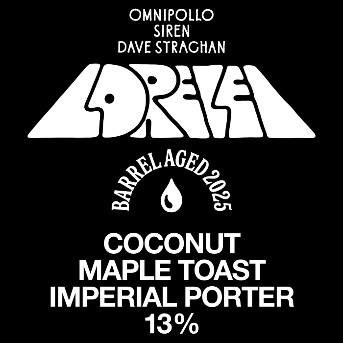 Omnipollo x Siren x Dave Strachan, Barrel Aged Lorelei 2025  Coconut Maple Toast Imperial Porter Brewed With Toasted Coconut & Maple Syrup 13% (Fat 10L)