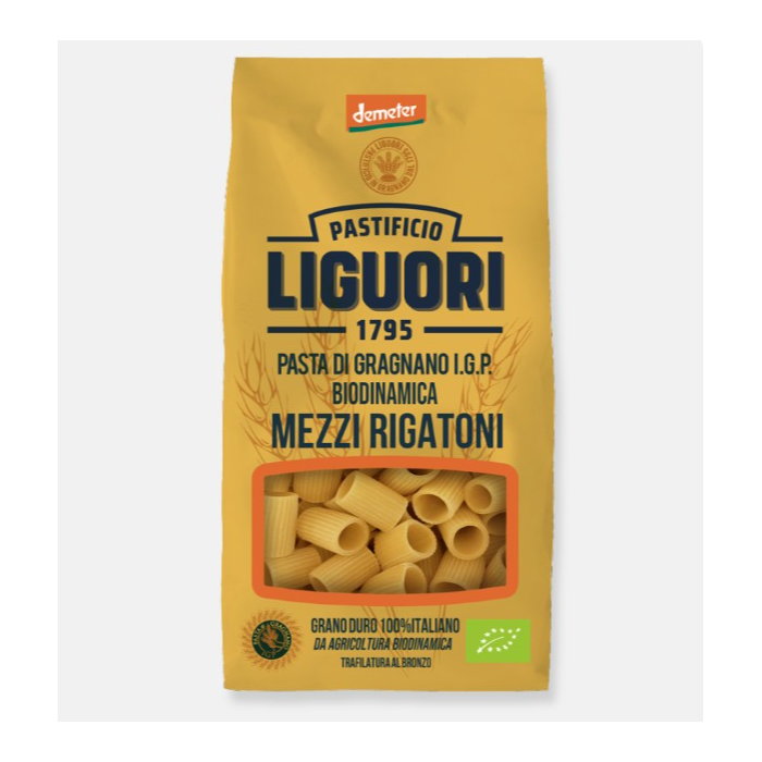 Mezzi Rigatoni Eko Demeter,  10x400g (Pasta Liguori)