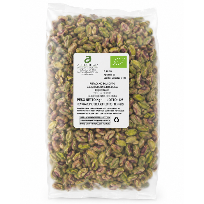 Pistagenötter skalade Eko, 1kg (A Ricchigia SRL)