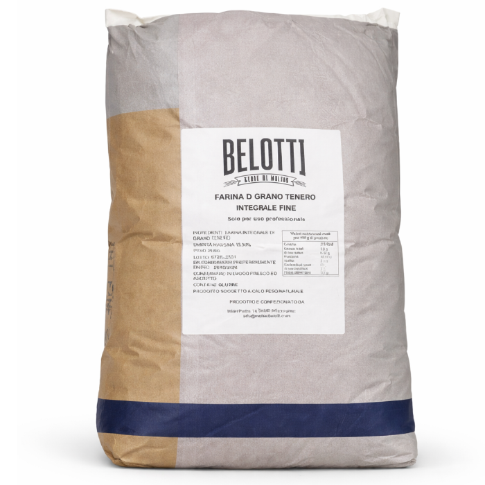 Mjöl Integrale/fullkorn  Finmalen ( Belotti - 25 kg)