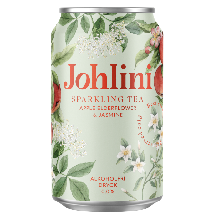 Sparkling Apple & Elderflower Ice tea 33 cl burk