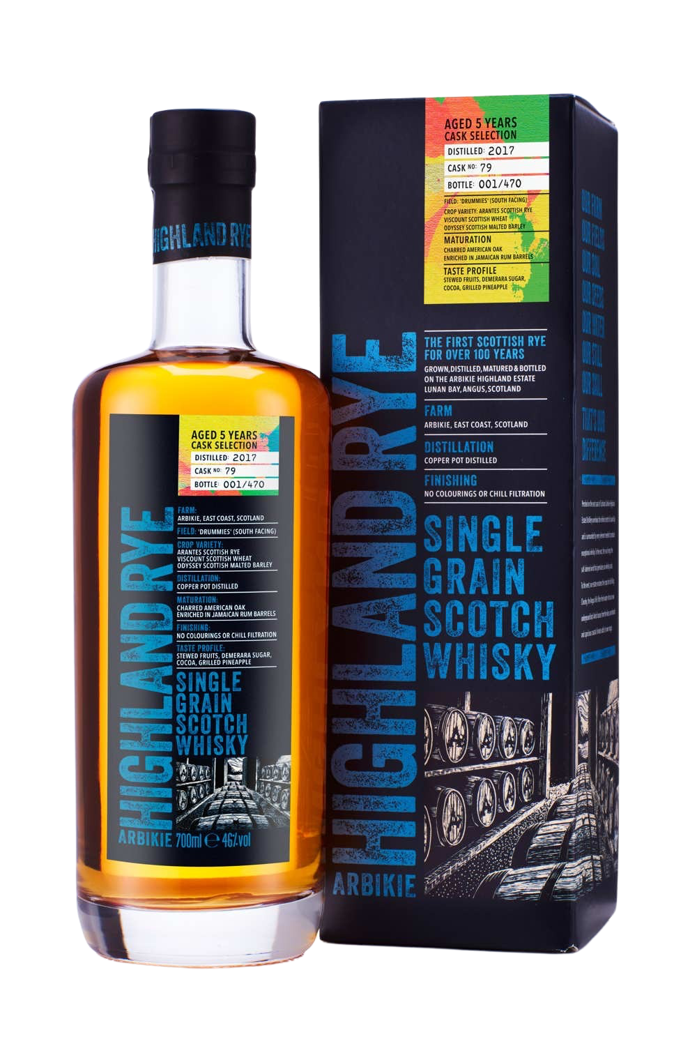 Highland Rye Single Grain Scotch Whisky Cask Selection  5 Year Old
