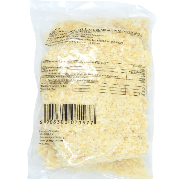 Vitlök Fryst Finhackade 1kg Lucky Duck