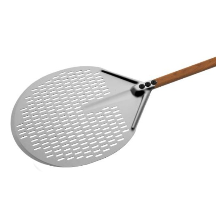 Pala pizza in WOOD ROUND with holes 33x60cm ( GI- METAL )
