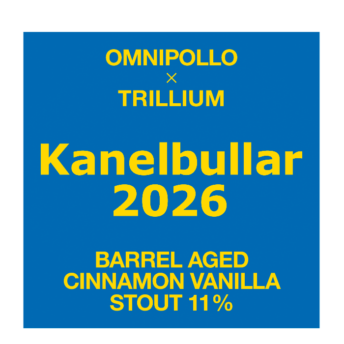 Omnipollo xTrillum, Kanelbullar 2026 Barrel Aged Cinnamon Imperial Stout 11.0% (Fat 10L)