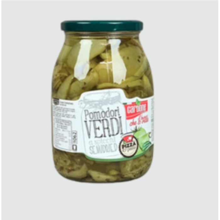 Gröna tomater semi-dried/lätt soltorkad (Carbone - 950g x 6)