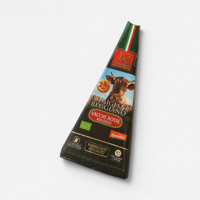 Parmigiano Reggiano Vacche Rosse, 24 mån  Eko Demeter, 200g