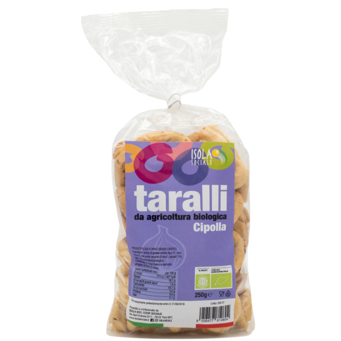 Taralli Cipolla/Lök Eko (Isola Sociale - 250g)