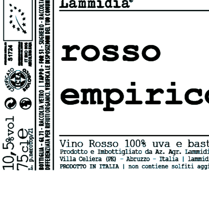 Lammidia - Rosso Empirico (Flaska 750 ml) - EKO