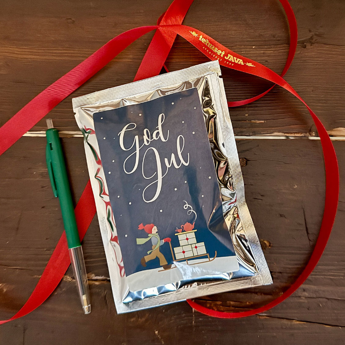 Tevykort God Jul Släde